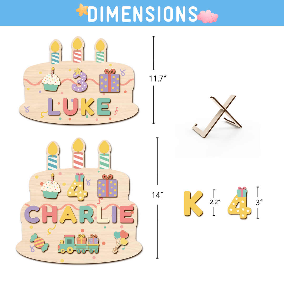 Personalized Birthday Name Puzzle for Kids Woodemon