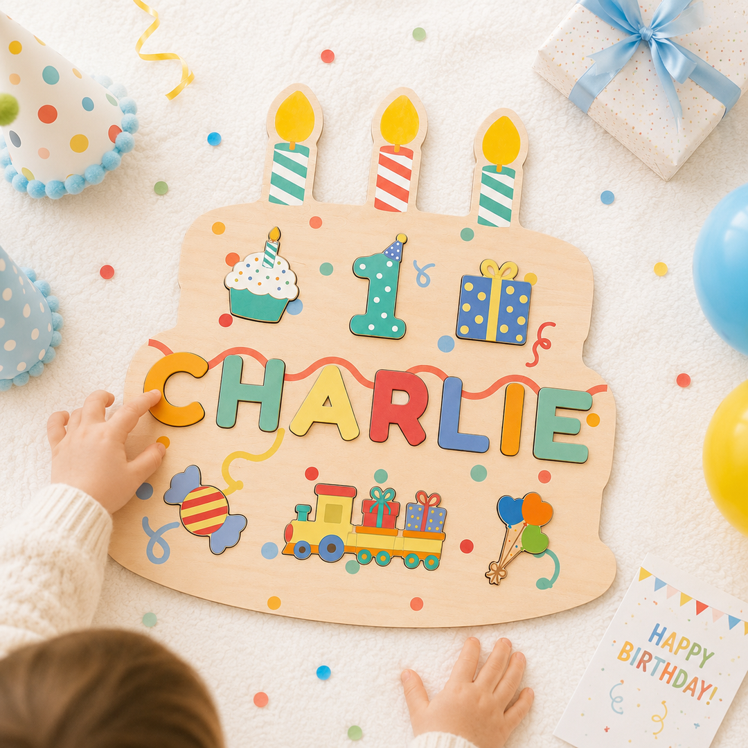 Personalized Birthday Name Puzzle for Kids Woodemon