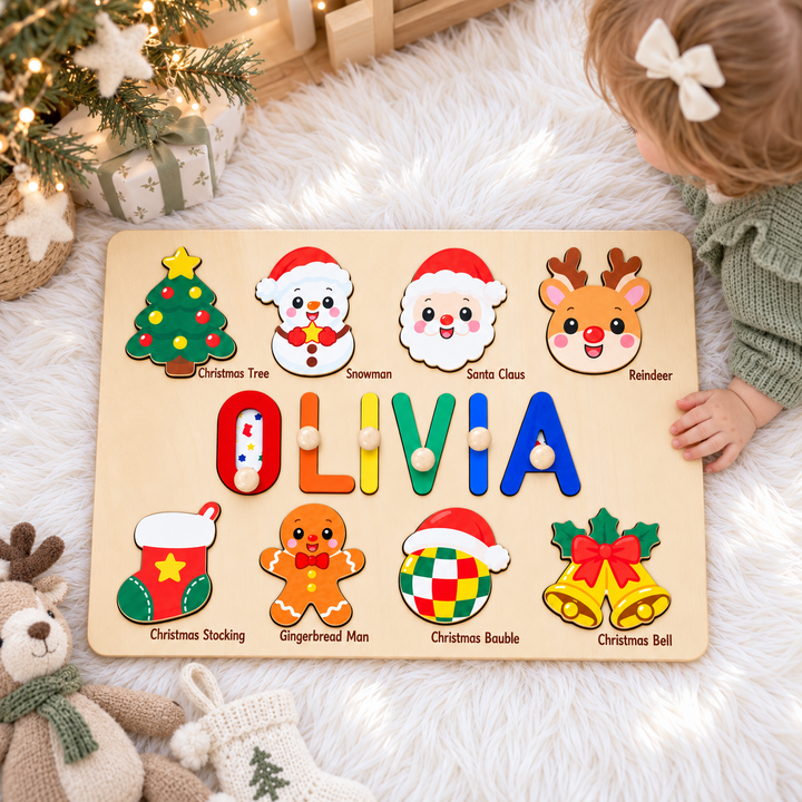 Personalized Wooden Name Puzzle Gift for Kids woodemon