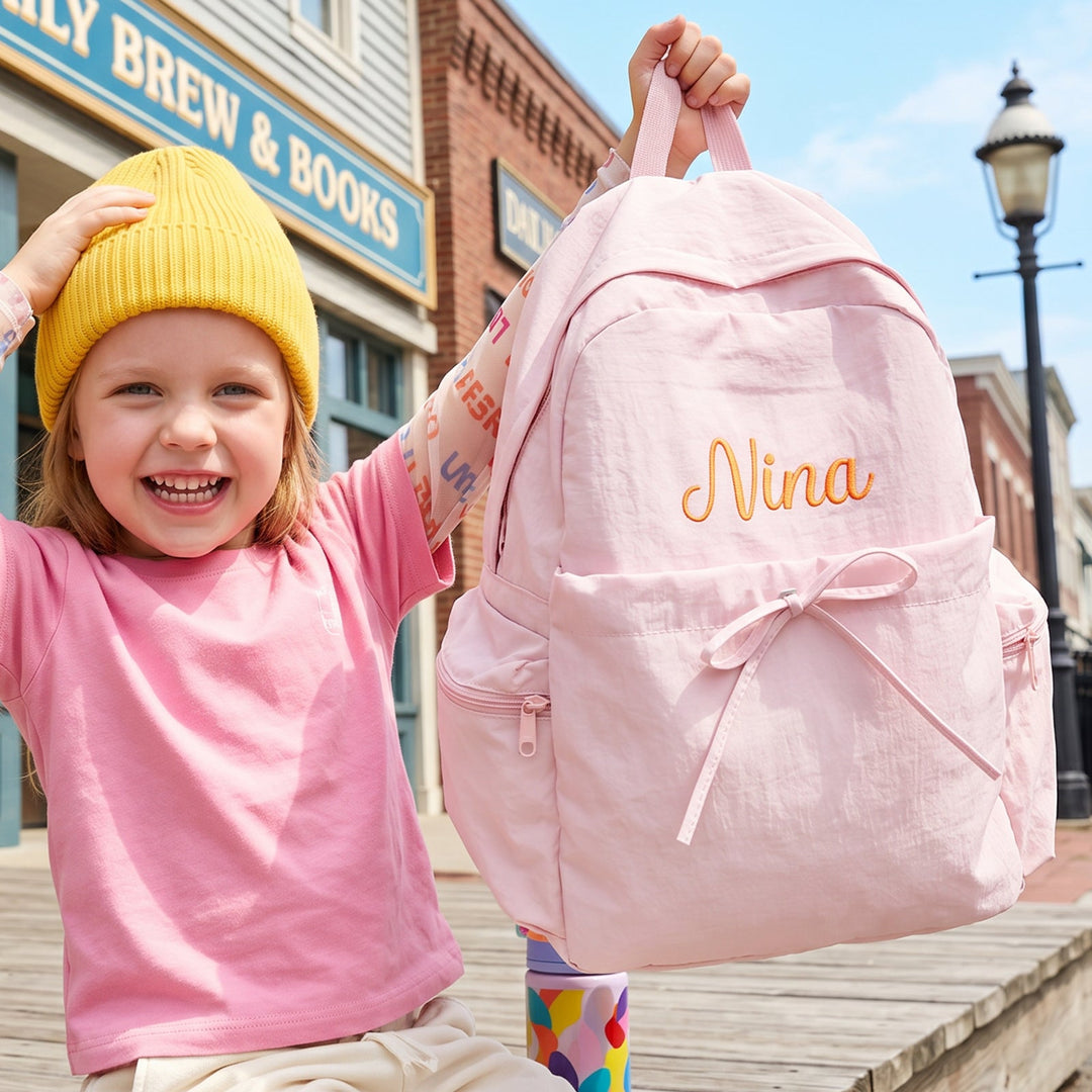 Personalized Kids School Backpack with Embroidered Name