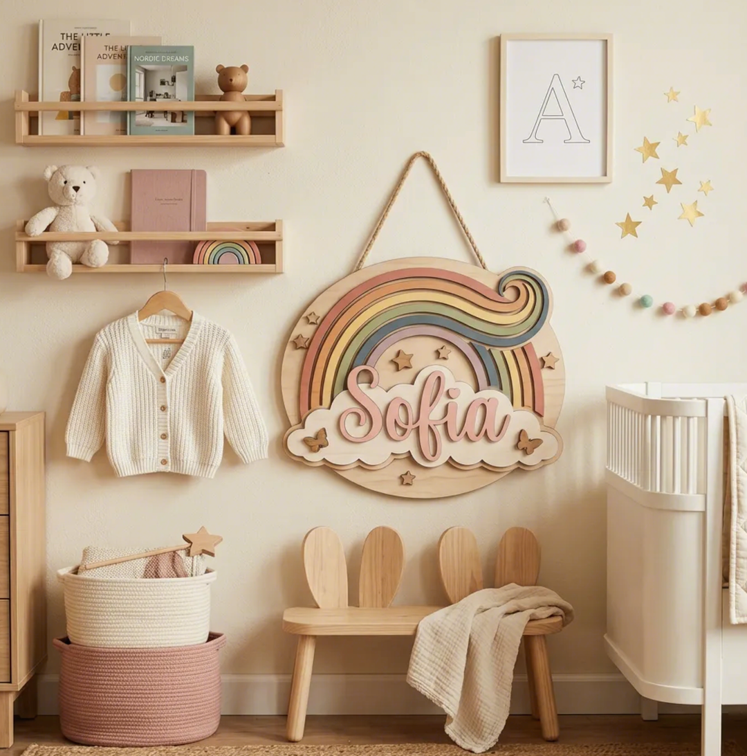 Personalized Kids Name Sign for Door & Wall