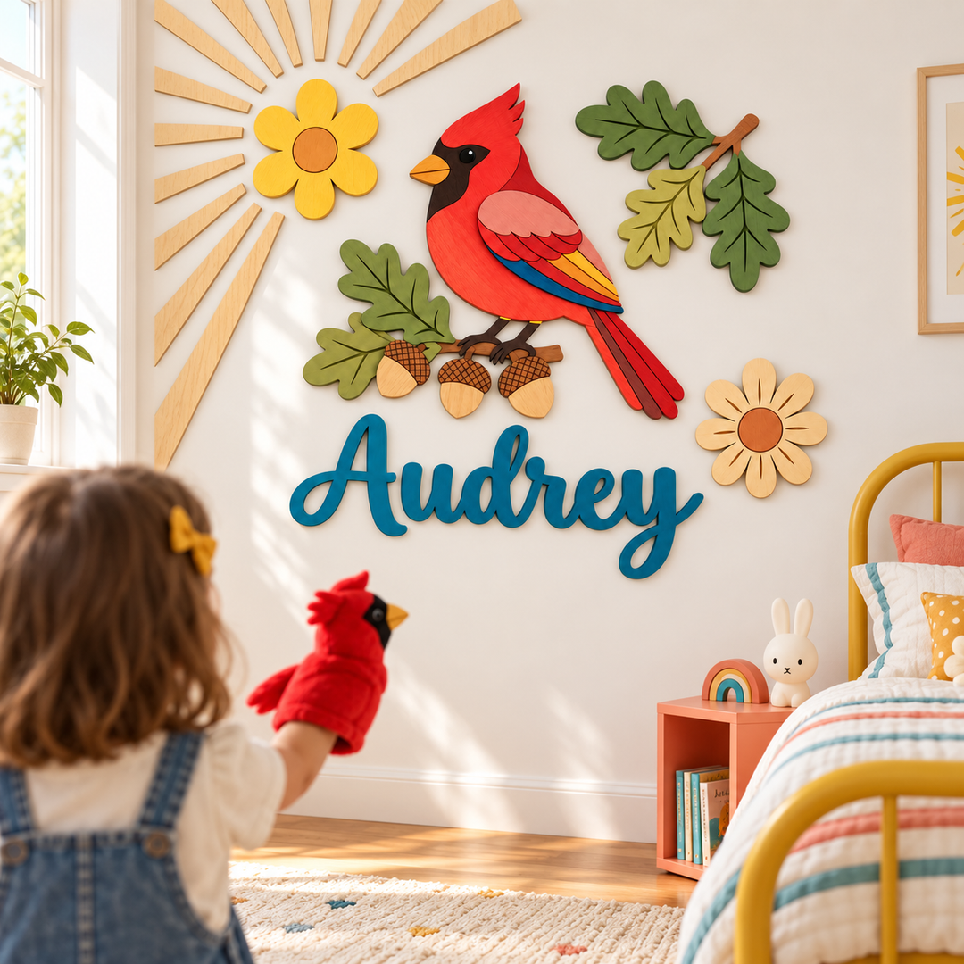 Personalized Wooden Nursery Name Sign – Cute Animal Themes Woodemon