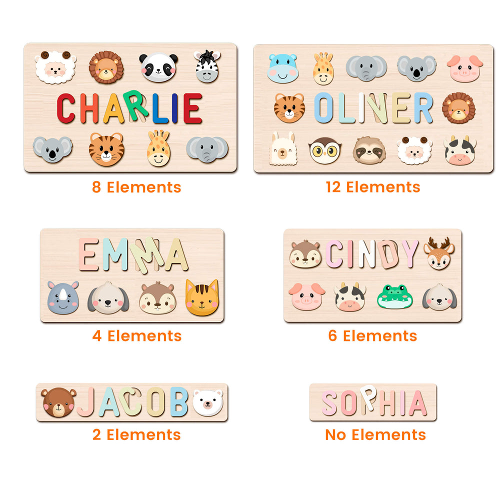 Handmade Wooden Baby Name Puzzle - Perfect Gift for Newborns