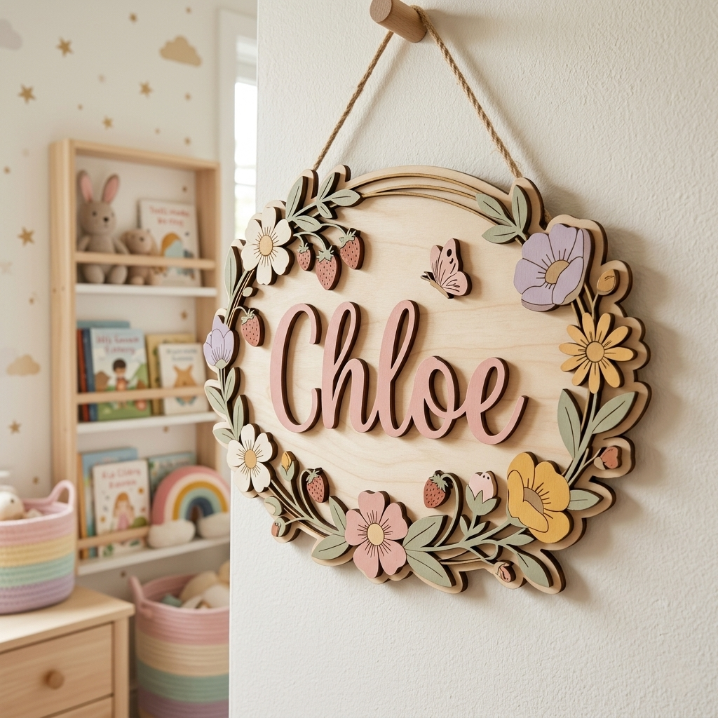 Personalized Kids Name Sign for Door & Wall