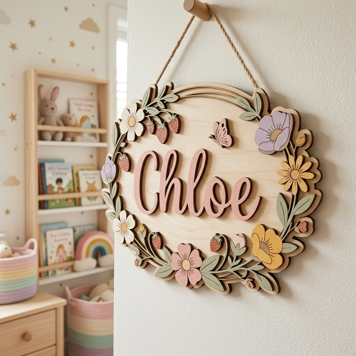 Personalized Kids Name Sign for Door & Wall