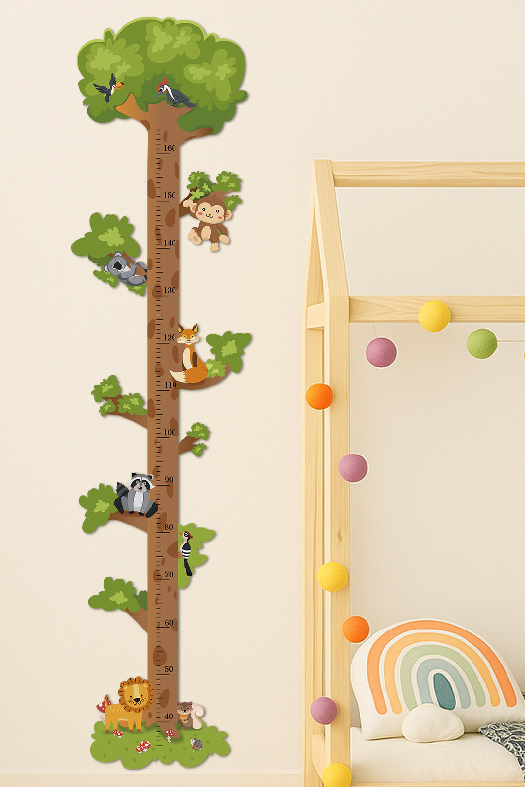 Personalized Wooden Forest Animal Tree Growth Chart