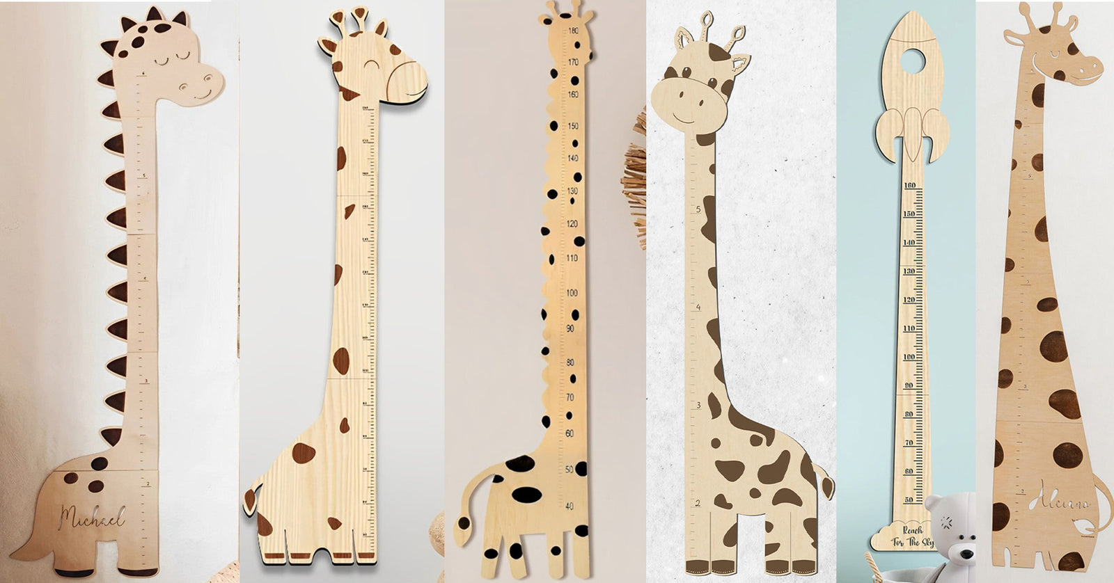 Wooden Growth Charts For Kids, Height Ruler