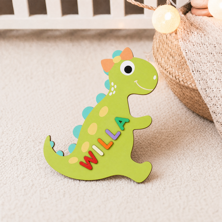 Wooden Cartoon Baby Name Puzzle