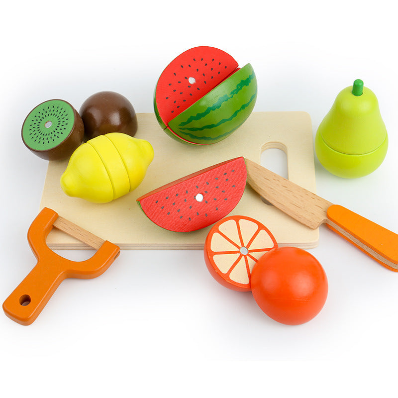 Wooden Simulation of Fruit and Vegetables Cutting Fun