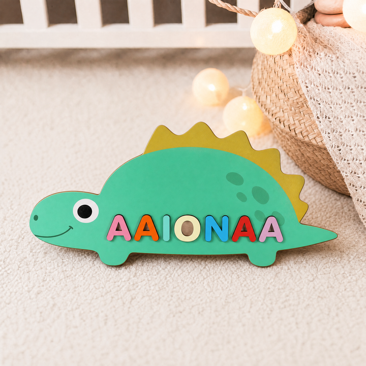Wooden Cartoon Baby Name Puzzle