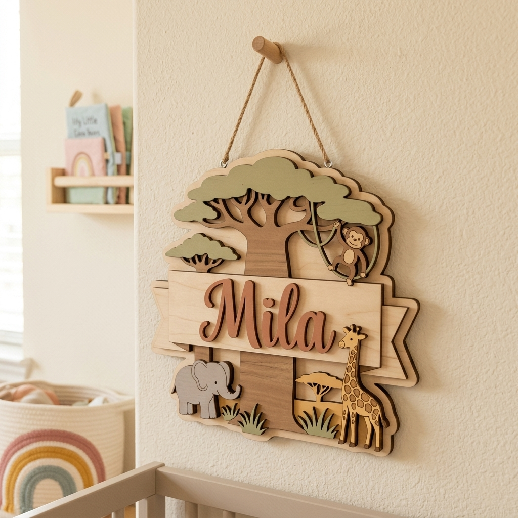 Personalized Kids Name Sign for Door & Wall