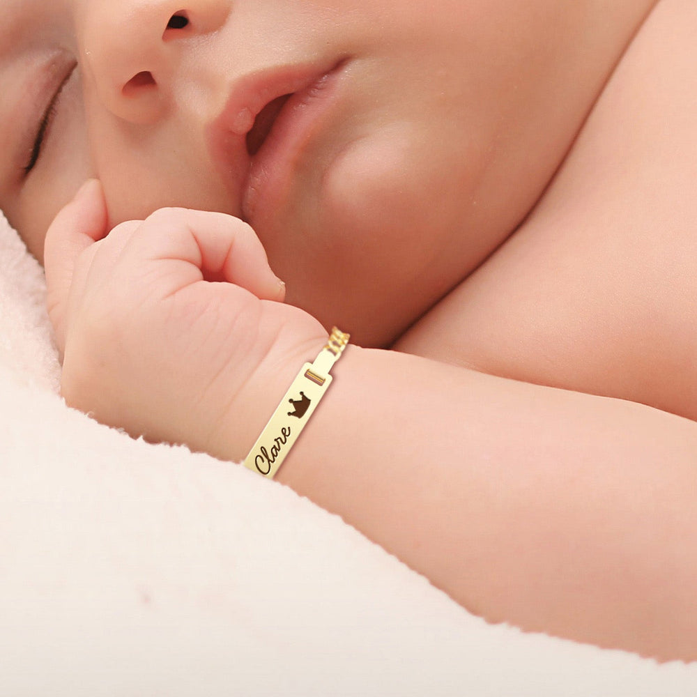 Personalized infant Gold Bracelet