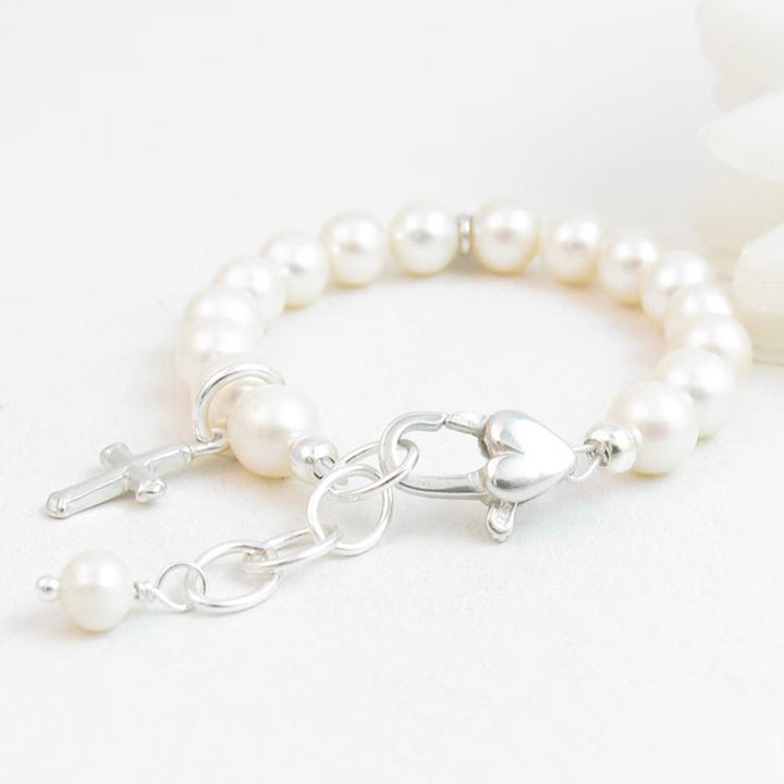 Personalized Pearl Bracelet for Baby and Girl Christening Gift