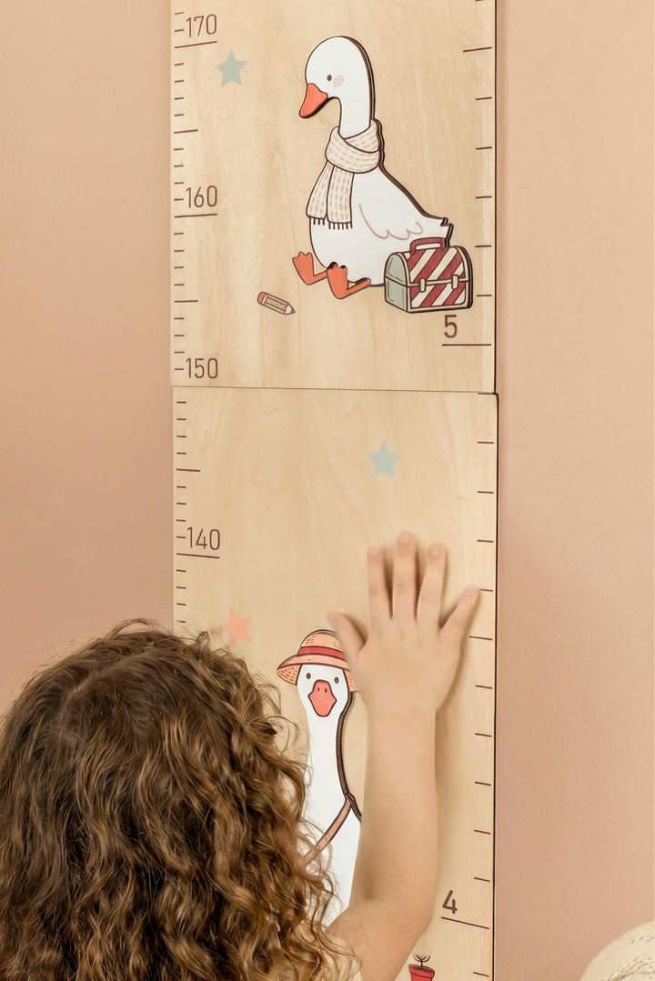 Personalized Wooden Goose Growth Chart with DIY Decor for Kids