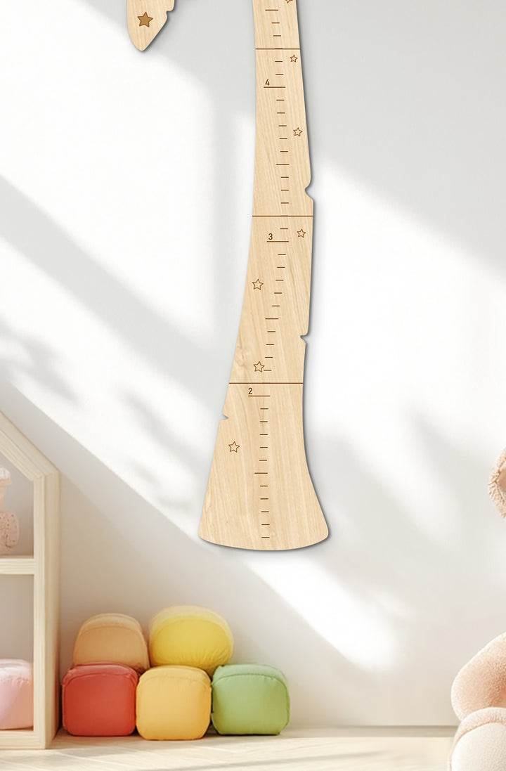 Personalized Wooden Palm Tree Growth Chart for Kids Woodemon