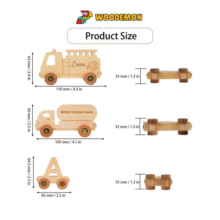 Personalisierte Holzlokomotive mit Kindername