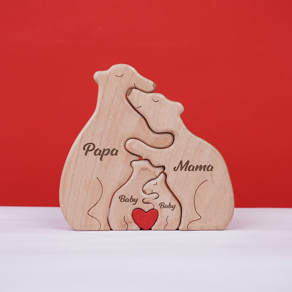 Personalized Family Name Puzzle Decor - Bears