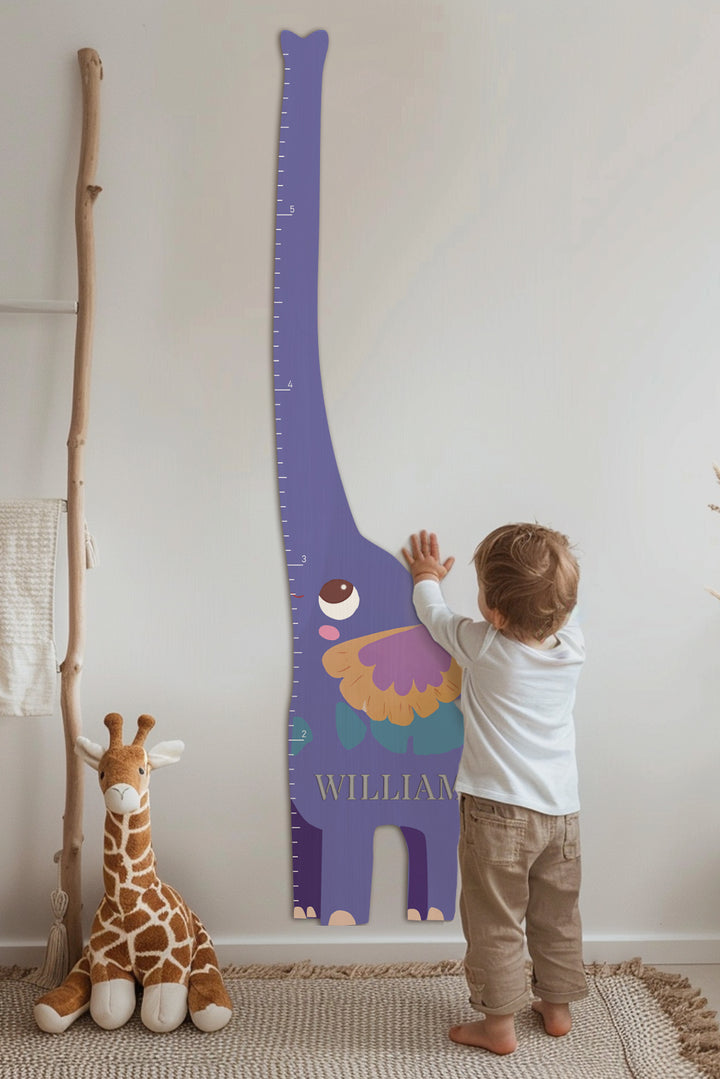 Personalized Wooden Elephant Growth Chart Ruler