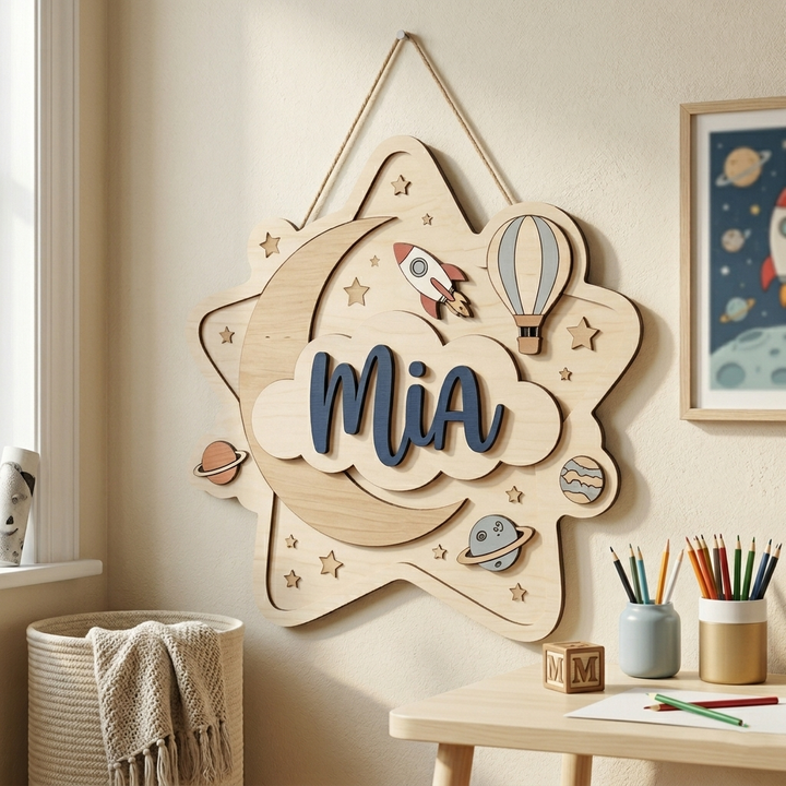Personalized Kids Name Sign for Door & Wall