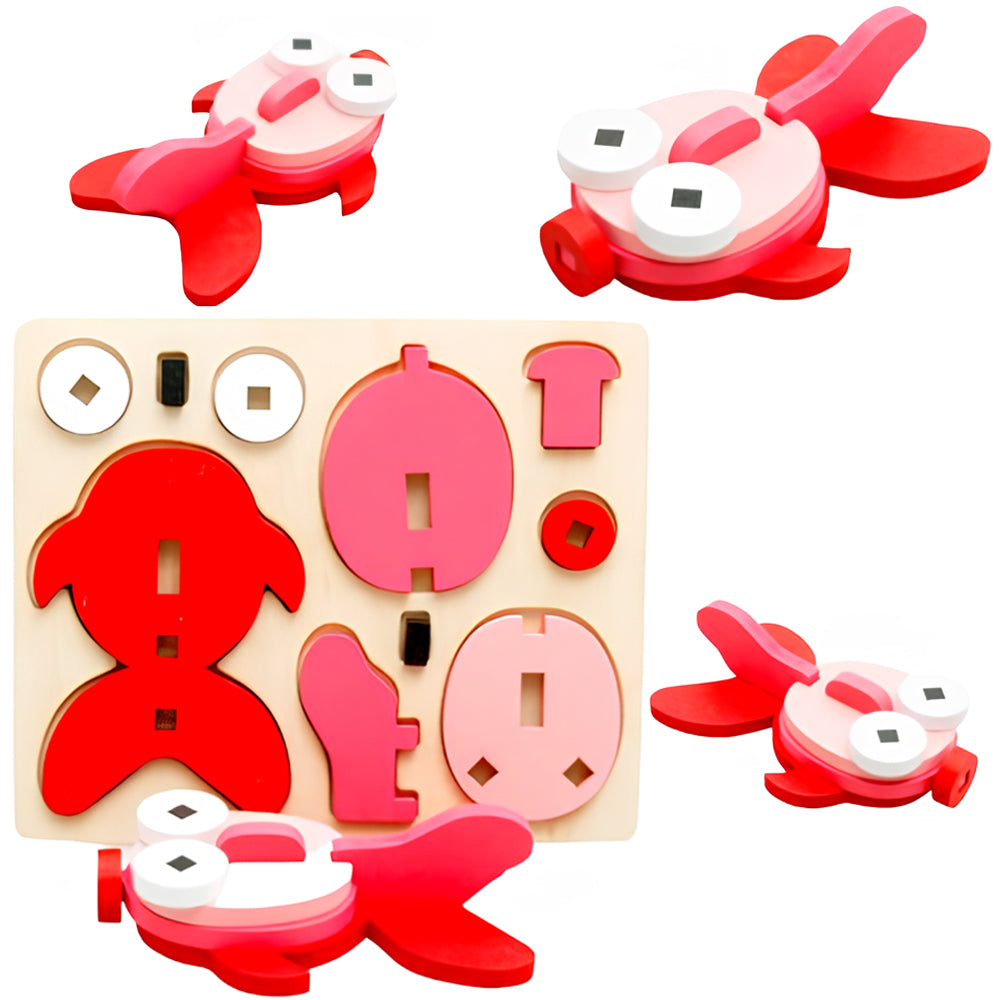 Children's Wooden 3D Animal Stereo Puzzle