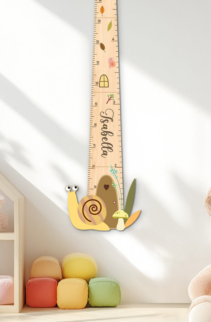Personalized Wooden Mushroom Growth Chart for Kids Woodemon
