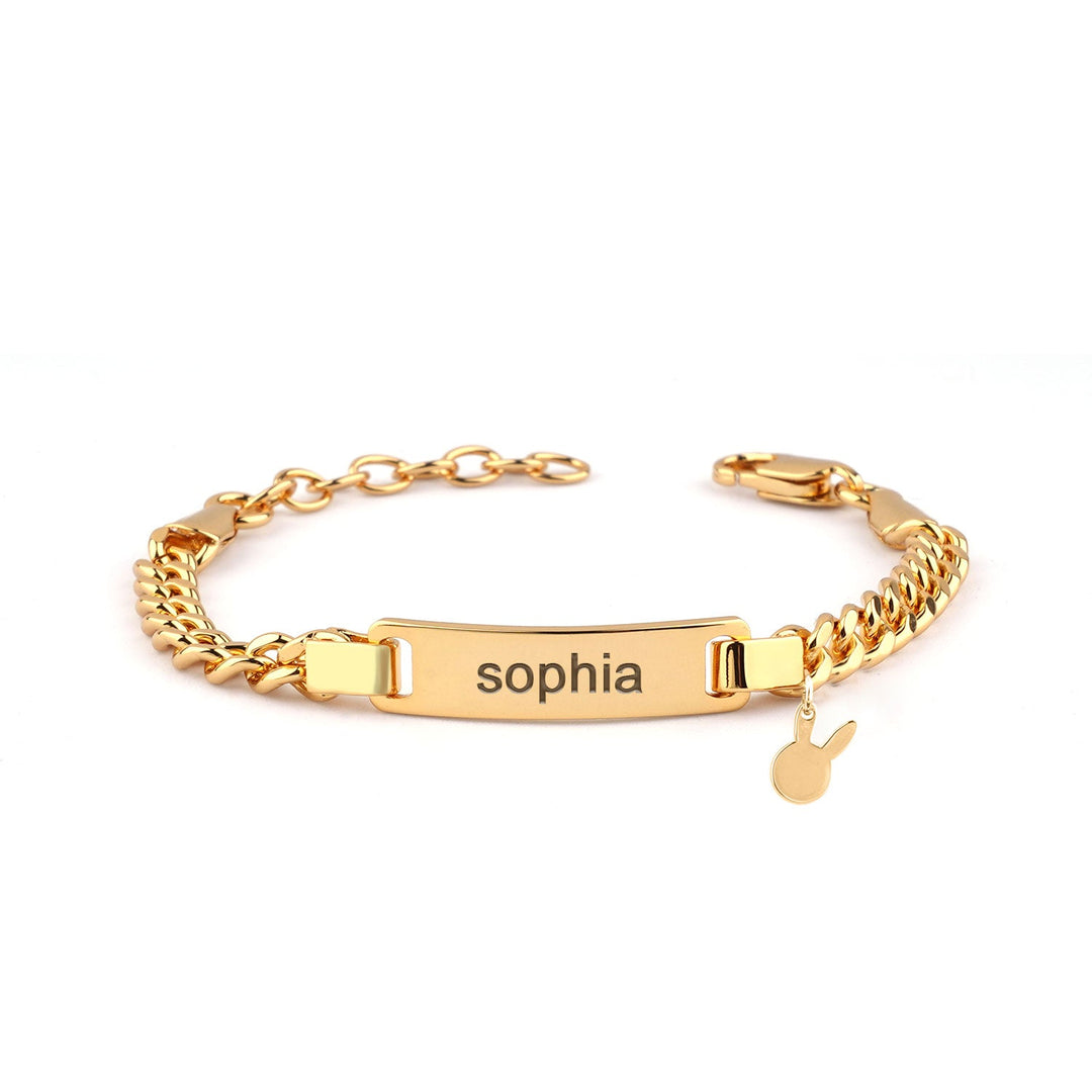 Personalized Baby Name Bracelet with Cute Charm