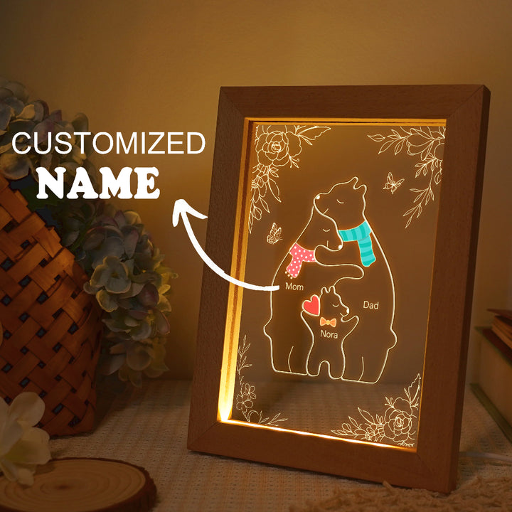 Personalized Bears Name Family Night Light