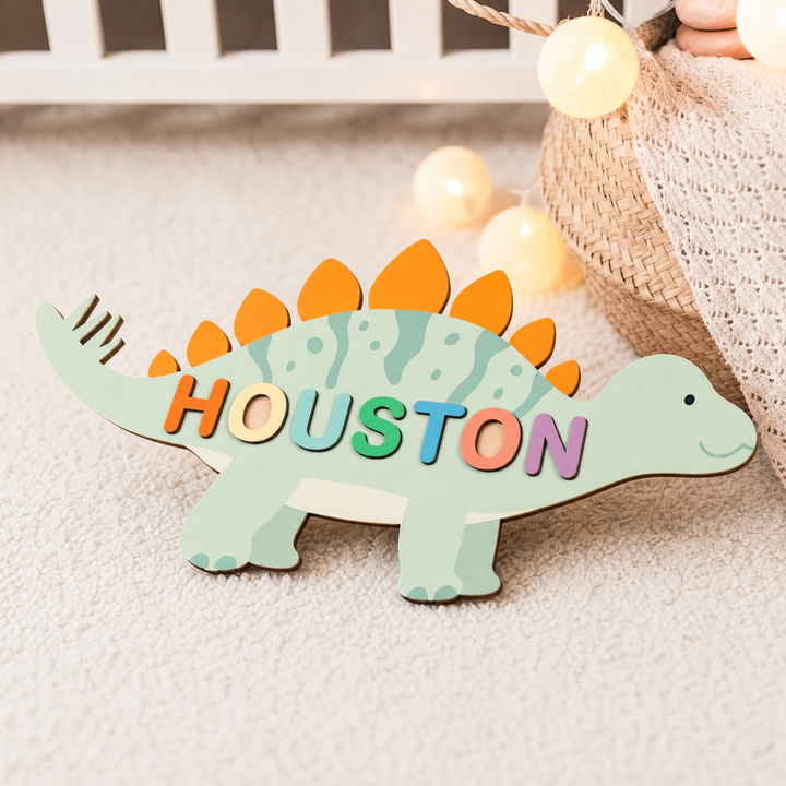 Wooden Cartoon Baby Name Puzzle