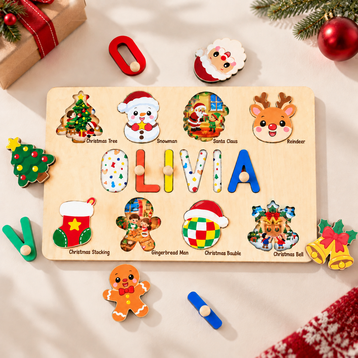 Personalized Wooden Name Puzzle Gift for Kids woodemon