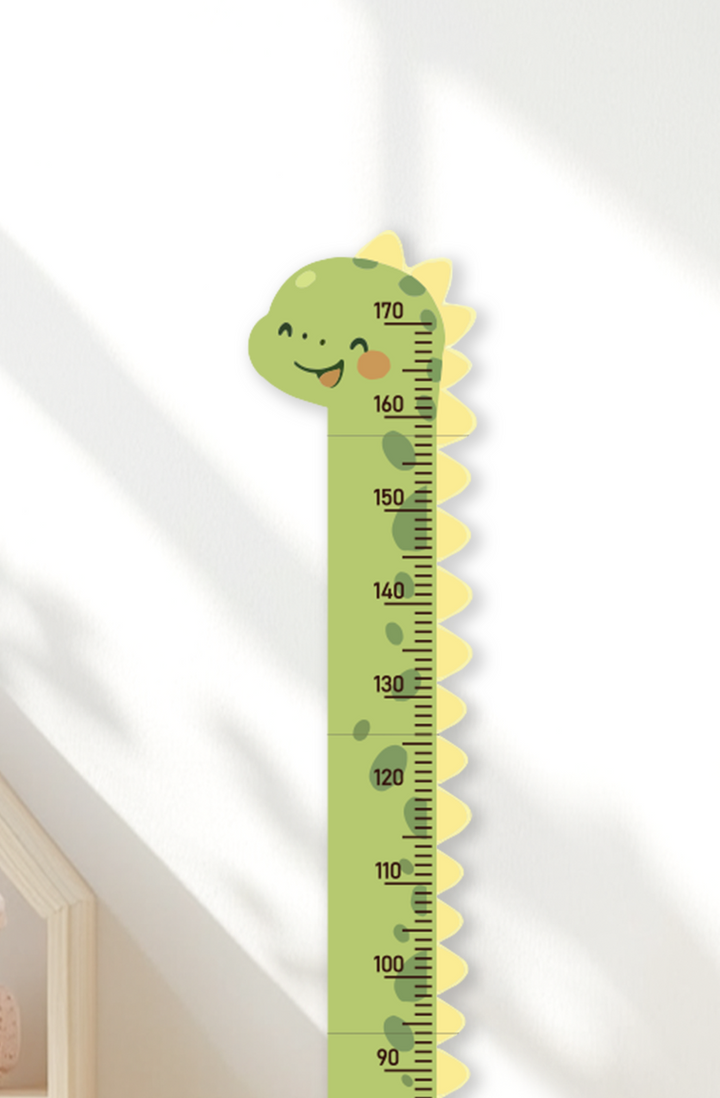 Personalized Wooden Cute Dinosaur Growth Chart for Kids