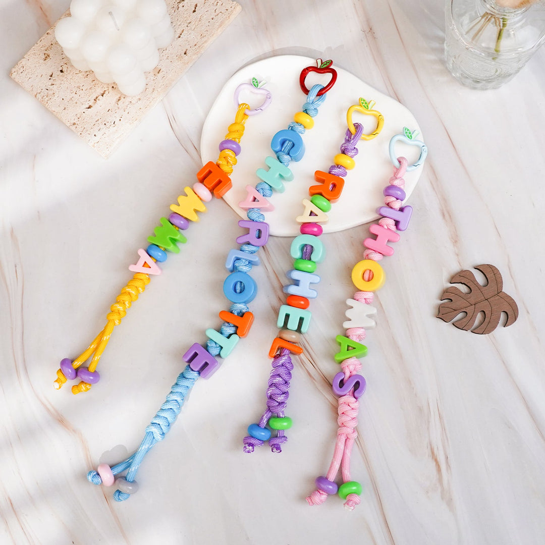 Personalized Kids Name Bead Keychain