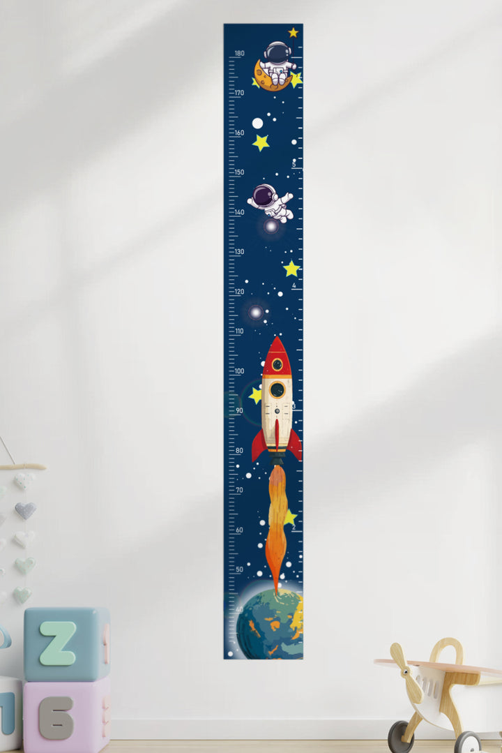 Space Adventure Rocket Growth Chart Wall Decal