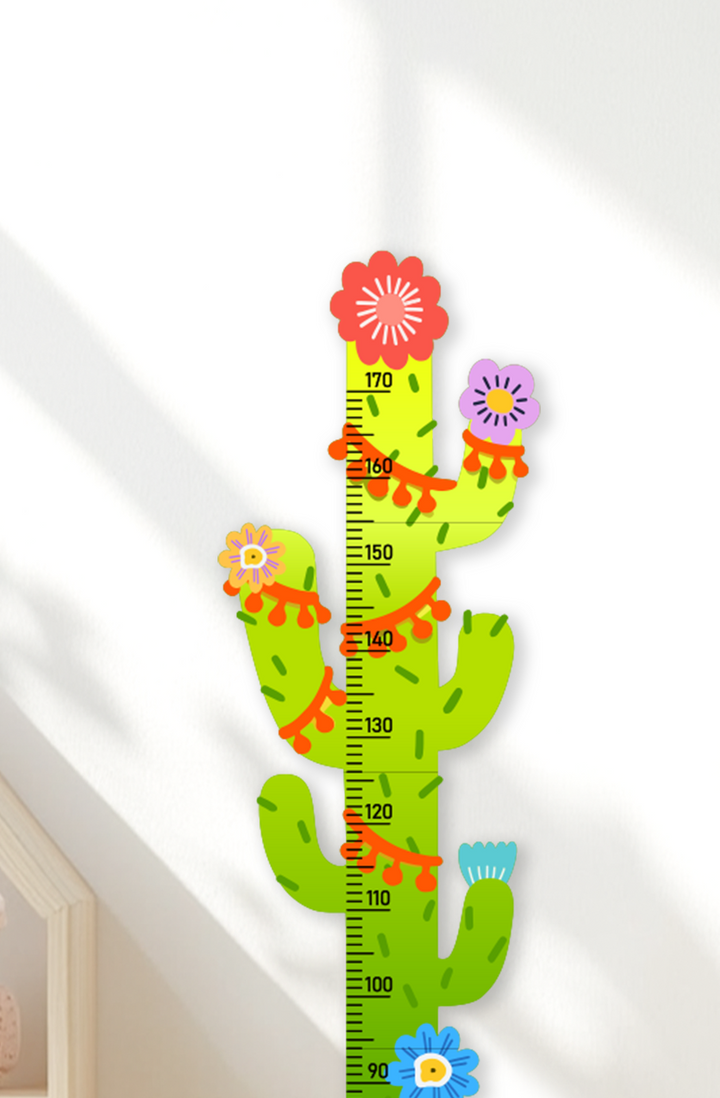 Personalized Cactus Wooden Growth Chart for Kids