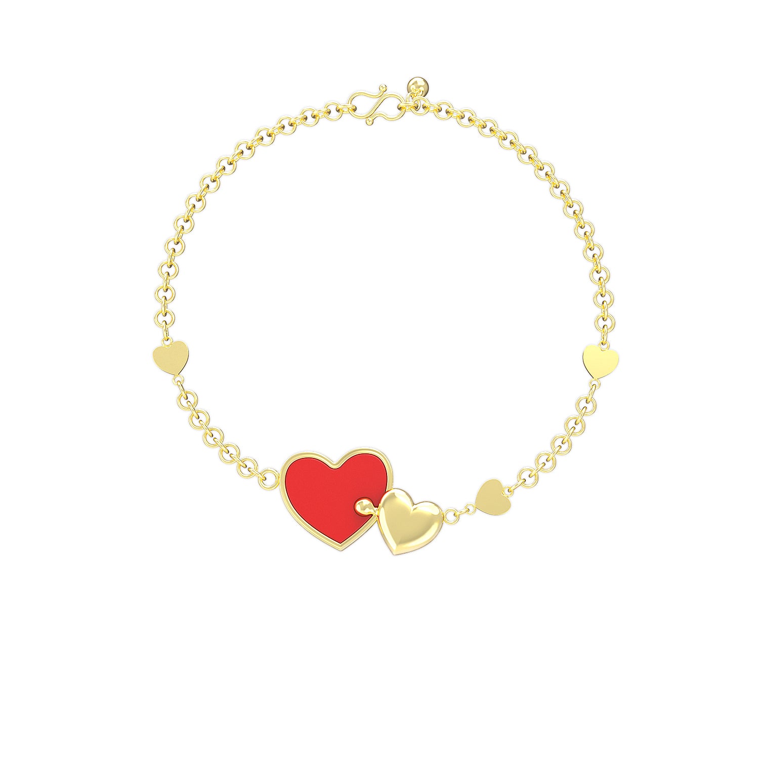 S925 Inseparable Hearts Engraved Kids Name Bracelet – Woodemon