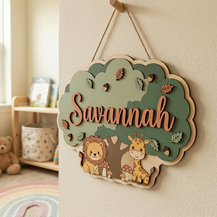 Personalized Kids Name Sign for Door & Wall