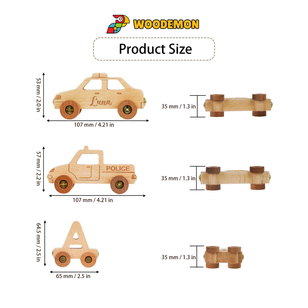 Personalisierte Holzlokomotive mit Kindername