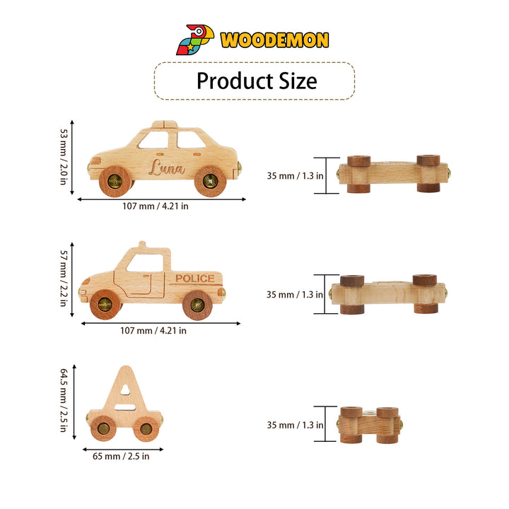 Personalisierte Holzlokomotive mit Kindername