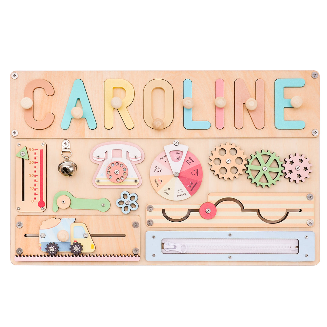 Personalized Montessori Busy Board for Kids