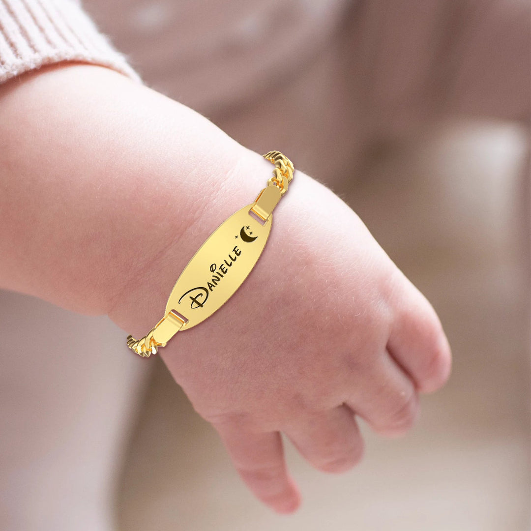 Oval baby boy bracelets