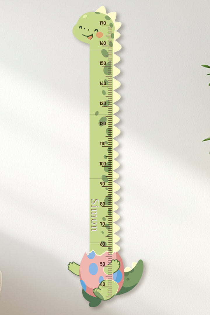 Personalized Wooden Cute Dinosaur Growth Chart for Kids