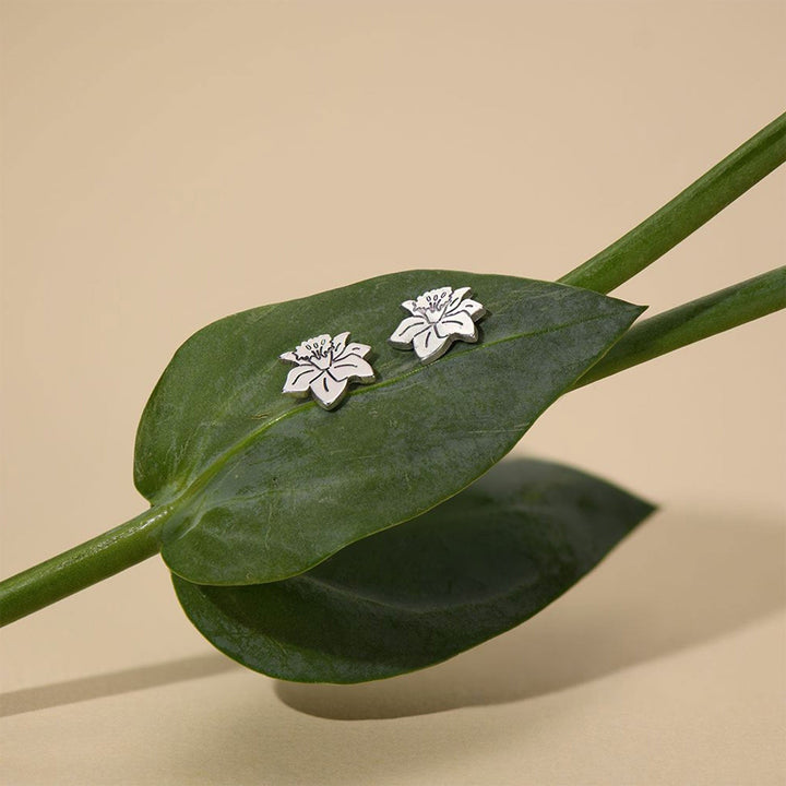 925 Sterling Silver Kids Birthday Flower Earrings