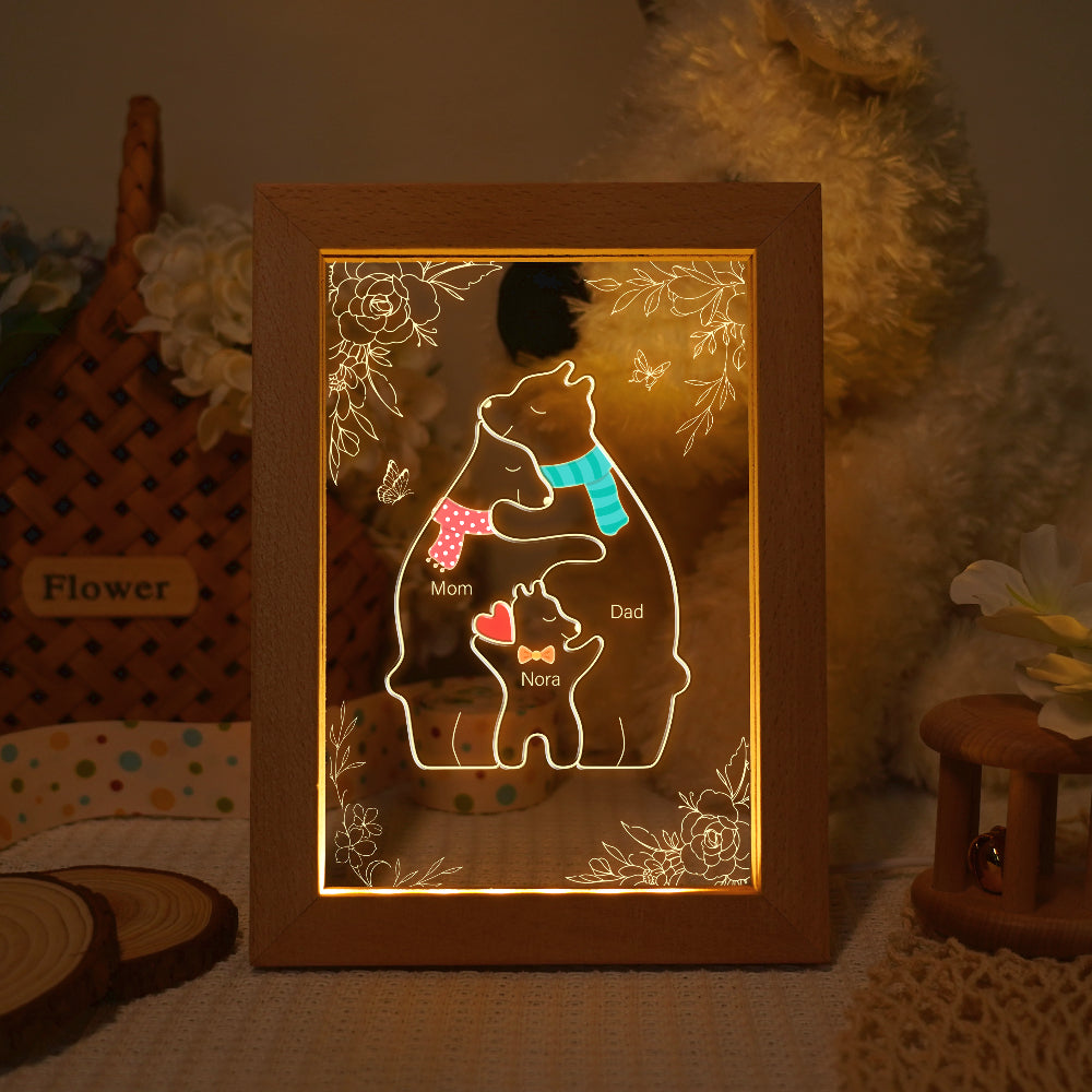 Personalized Bears Name Family Night Light