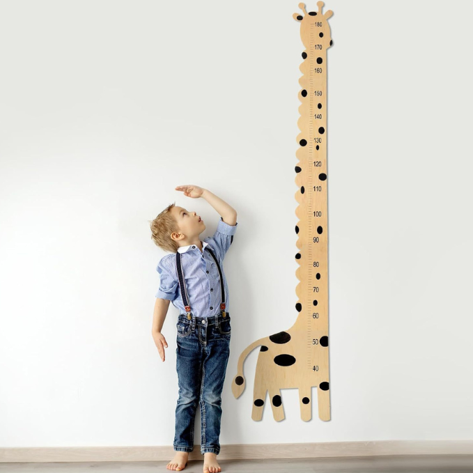 Wooden Baby Giraffe Growth Chart Ruler