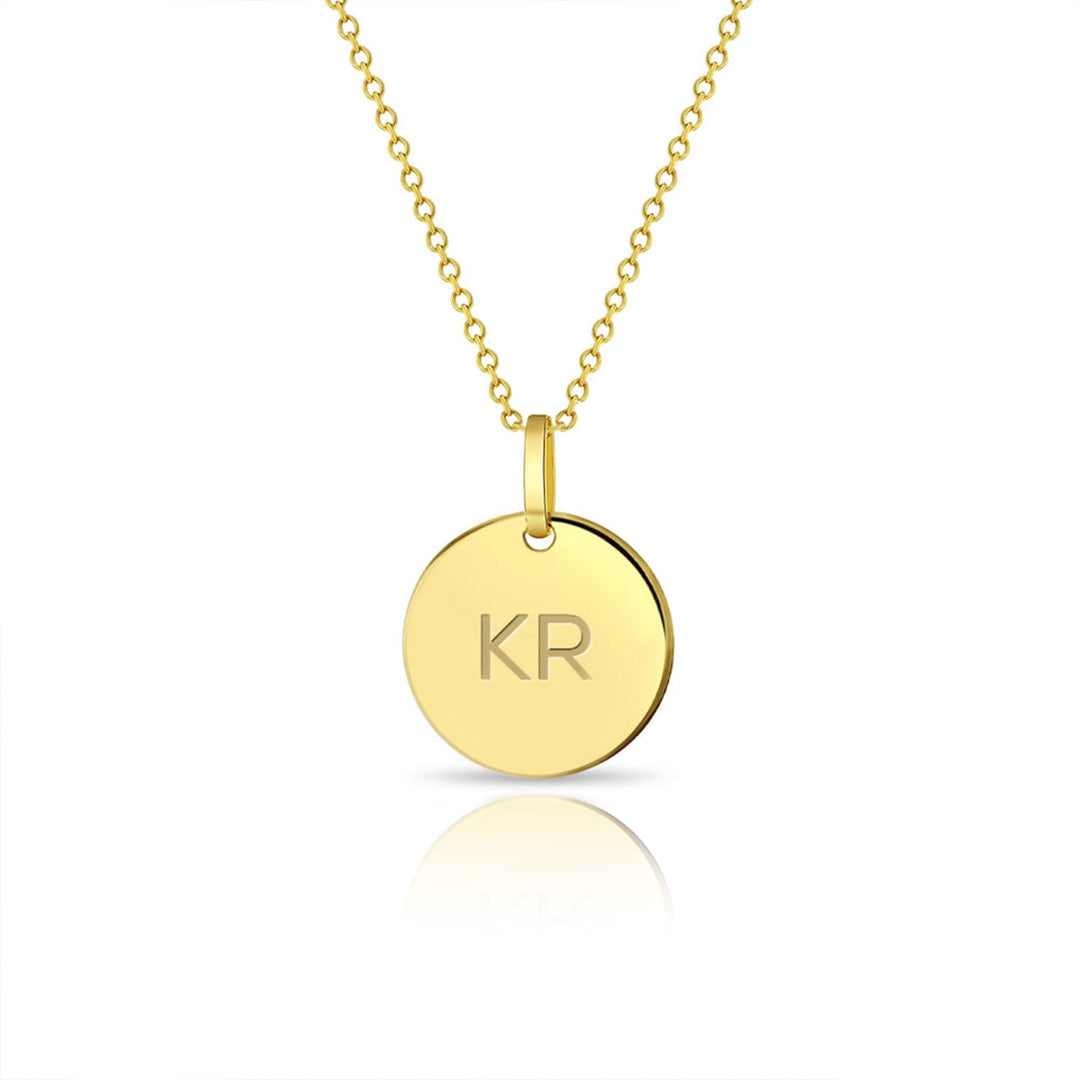 Engraved Kids Name Initials Necklace