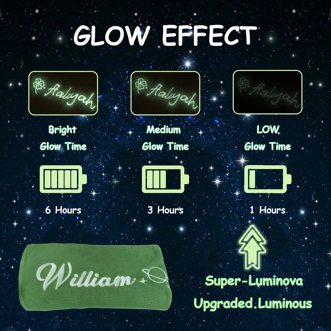 Personalized Glow in the Dark Star Blanket