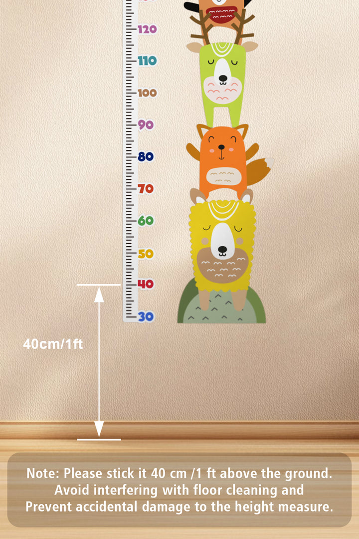 Animal Stack Growth Chart Wall Decals