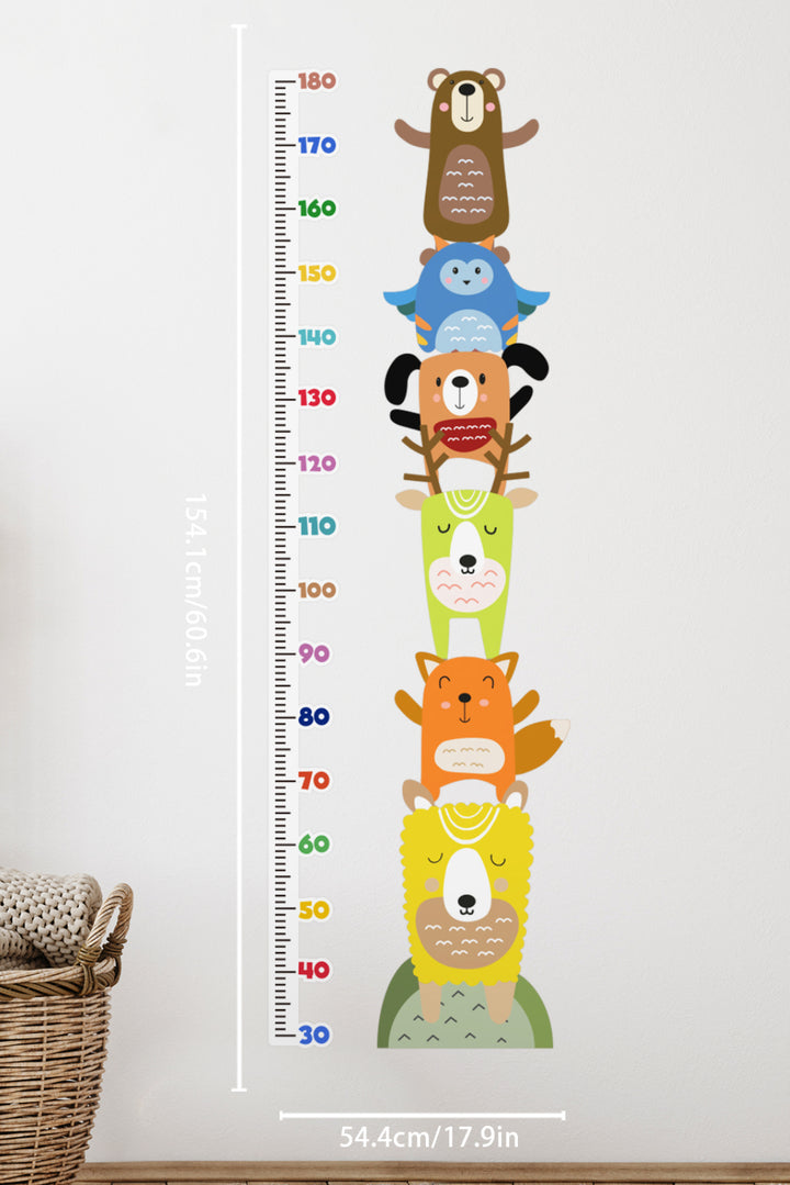 Animal Stack Growth Chart Wall Decals