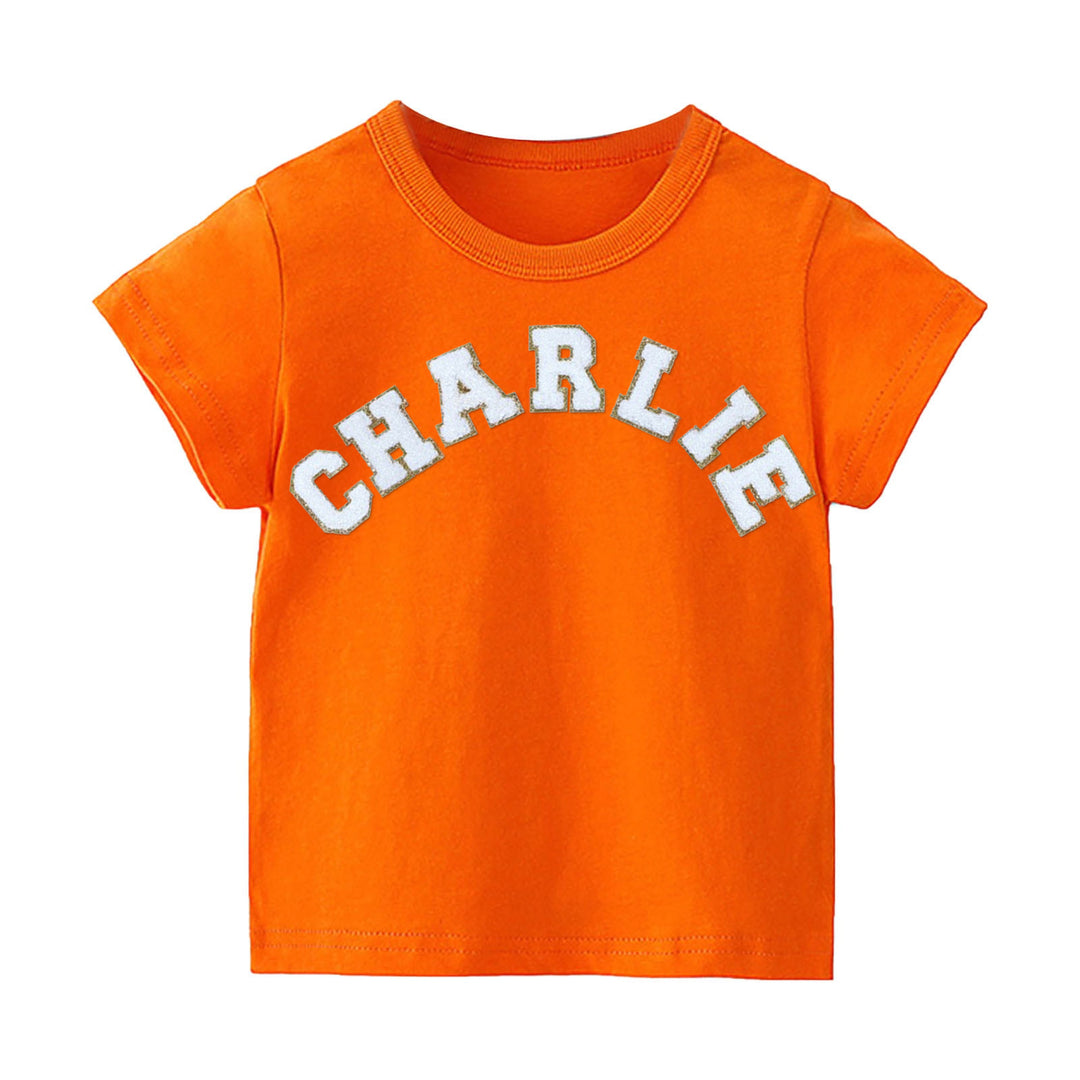 Personalized Toddler Patch Orange T-shirt