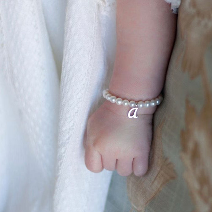 Personalized Pearl Bracelet for Baby and Girl Christening Gift