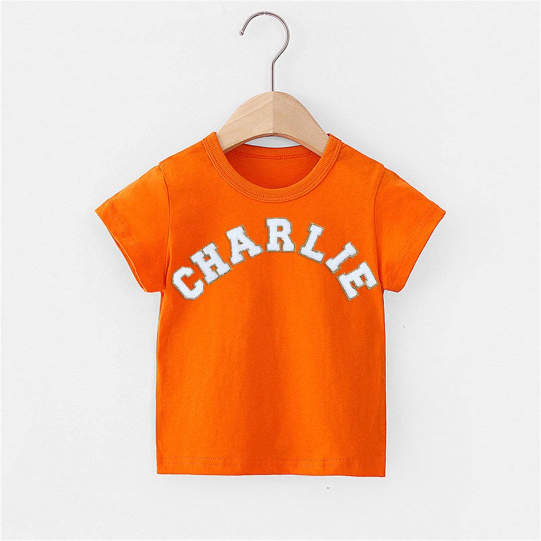Personalized Toddler Patch Orange T-shirt